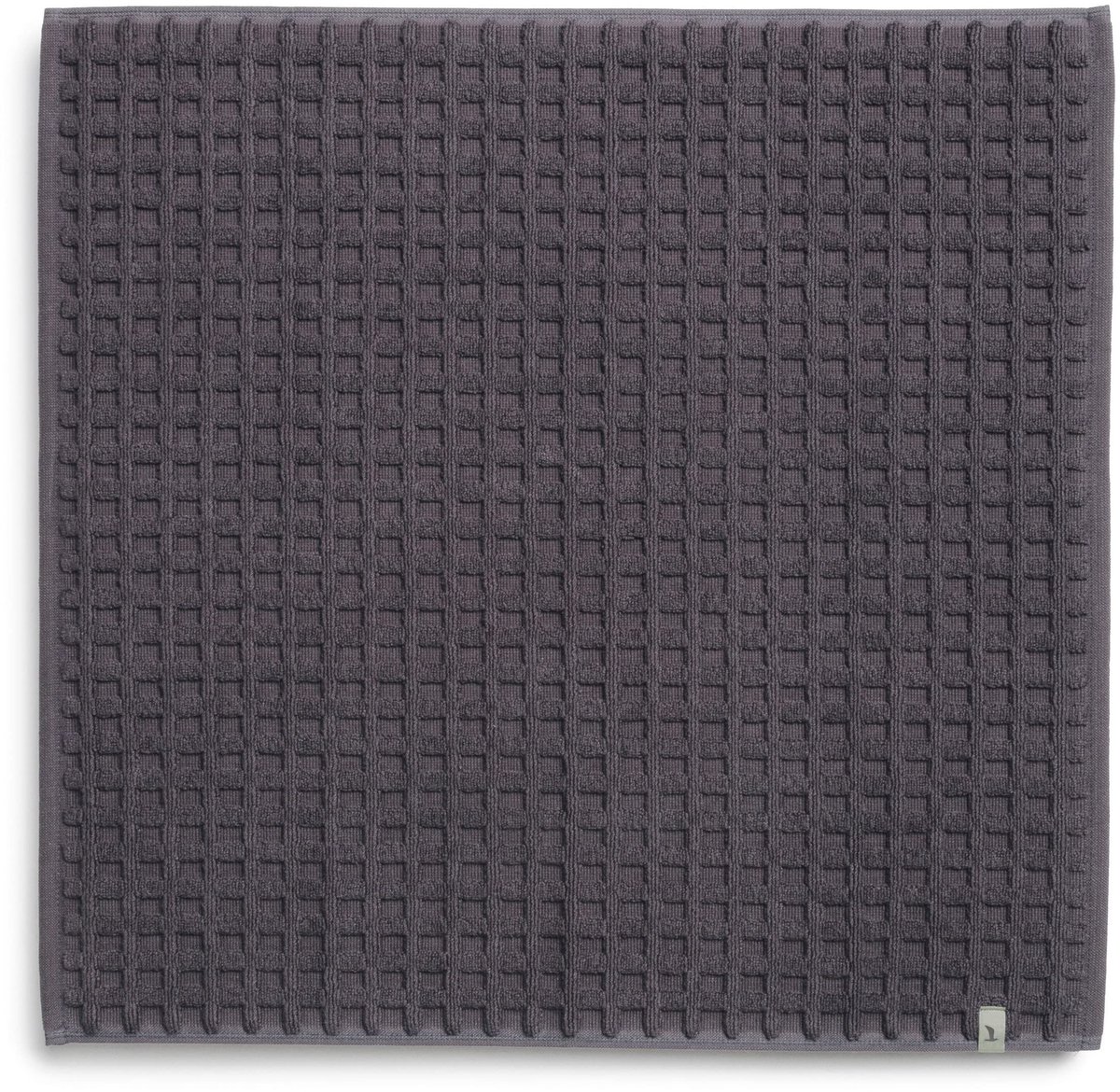 Allecto - Badmat - Grafiet - Tijdloze Look - 60 x 60 cm - Luxe Badaccessoire - Geschikt voor Badkamer - Grafiet