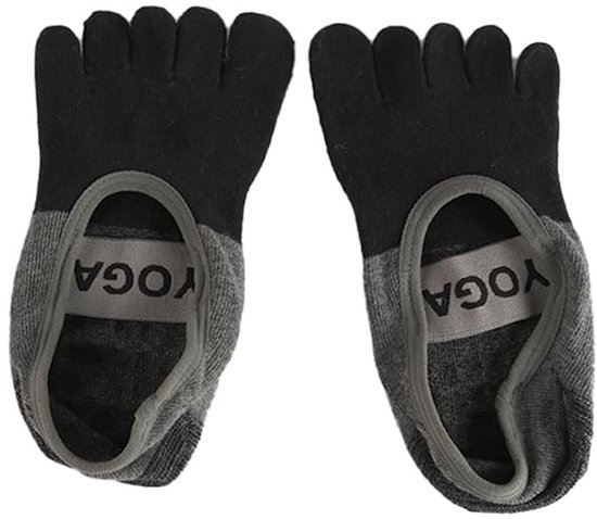 Allecto - Yogasokken - Antislip - Veiligheid tijdens yoga - Vijfvingersokken - Vrije beweging van de tenen - Essentiële voetuitrusting - Geschikt v... van allecto — afbeelding 4