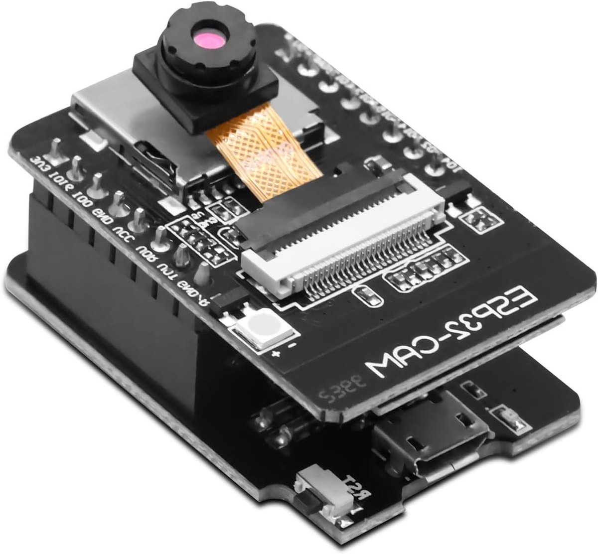 Ontwikkelplaat met OV2640 camera, dual-core ESP32 DC 5V bord voor wifi en bluetooth, micro-USB aansluiting en TF-kaartmodule
