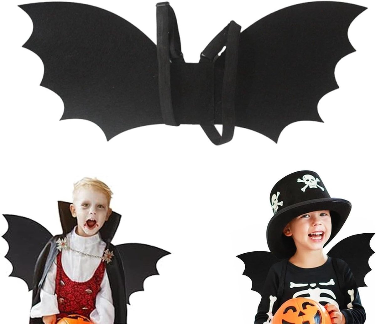 Halloween Kostuum met Vleugels, Duivelse Bat Cape en Decoratieve Accessoires voor Feestjes en Cosplay, Ideaal voor Kinderen en Volwassenen (48*20cm)