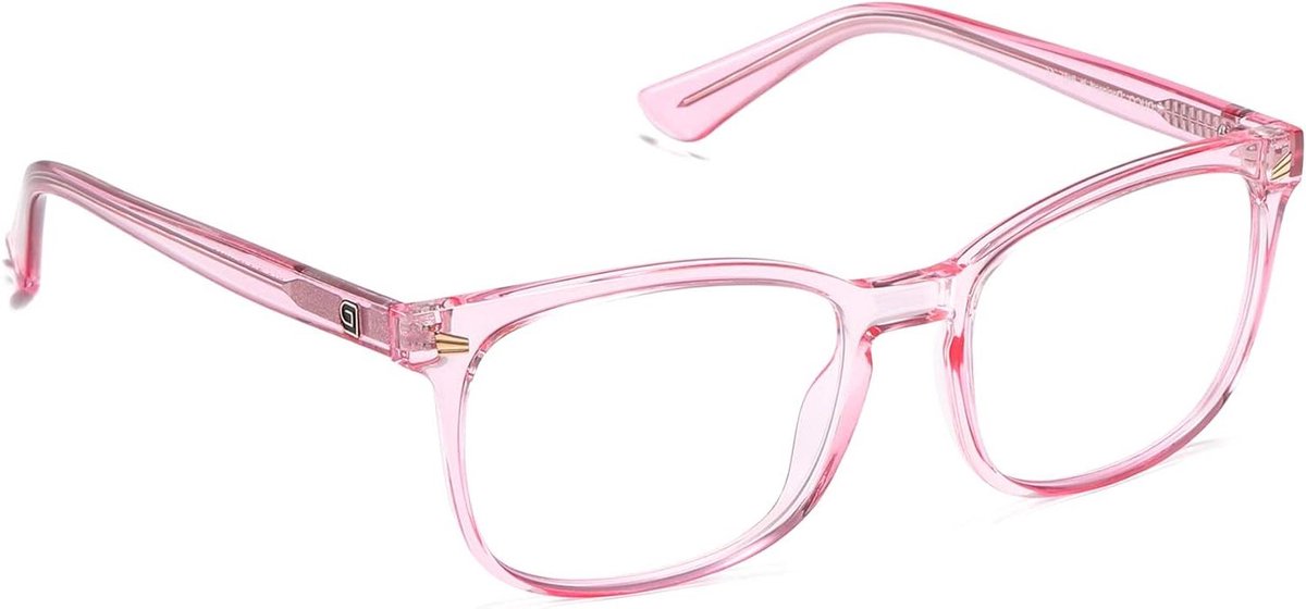 Blauwlichtfilter Bril - Computer Bril - Oogbescherming Scherm - Lichtgewicht Montuur - Medium - Transparant Roze