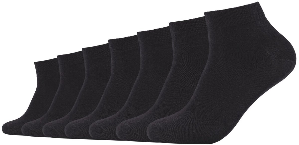 camano, Sneakersokken in een 7-pack zonder elastische band, basic sokken voor dames, damessokken, herensokken, comfortabel, unisex, unisex-sokken, sportsokken, kousen, sport, vrije tijd, sneakersokken, enkelsokken, teensokken, katoen, halve sokken.
