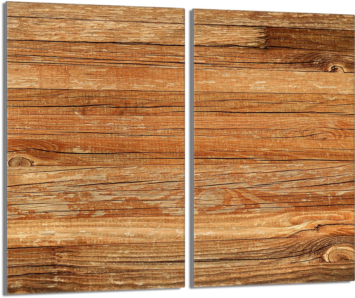 TMK ArtDeko - Snijplank - 2x30x52 cm - Houtmotief - Glas