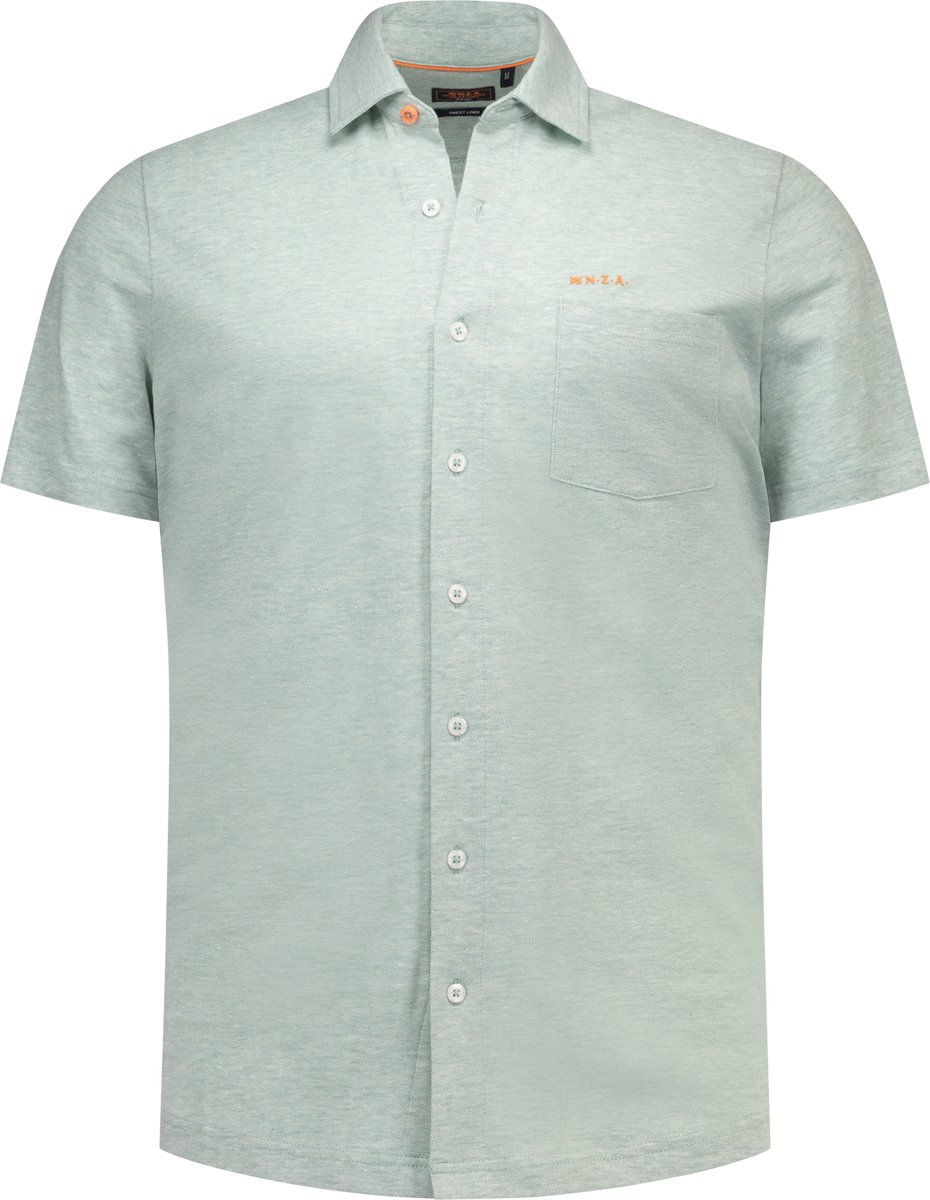 NZA - Heren Overhemd - 26DN593S - 1790 Fresh Army Melange