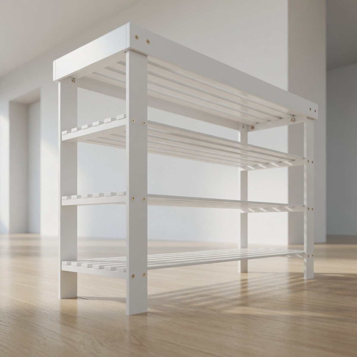 Multifunctioneel Schoenenrek met Zitfunctie – Ruimtebesparende Schoenenbank 2-in-1 – Meerlaags Schoenenopberger voor Hal & Slaapkamer – Sterk Draagvermogen – 60x28x54 cm - Ganeey