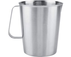 Grote RVS Melkopschuimer van 2000ml, Perfect voor Latte Art, Koffie Maken en Melk Stomen