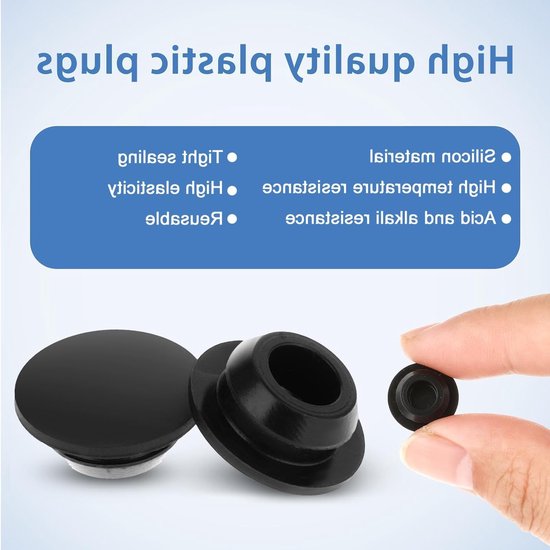 Dailygoods- Gatstoppers 54,6 mm - Siliconen - Waterdicht - Afdichtingspluggen - Rubber - Geschikt voor instrumenten - Rubberstop van Dailygoods — afbeelding 3
