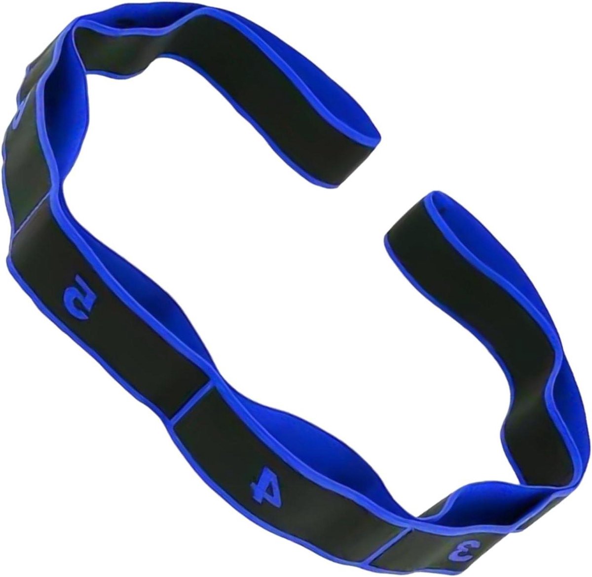 Fitnessbanden - Trainingsbanden - Spierversterking - Genummerde segmenten - 90x4cm - Blauw