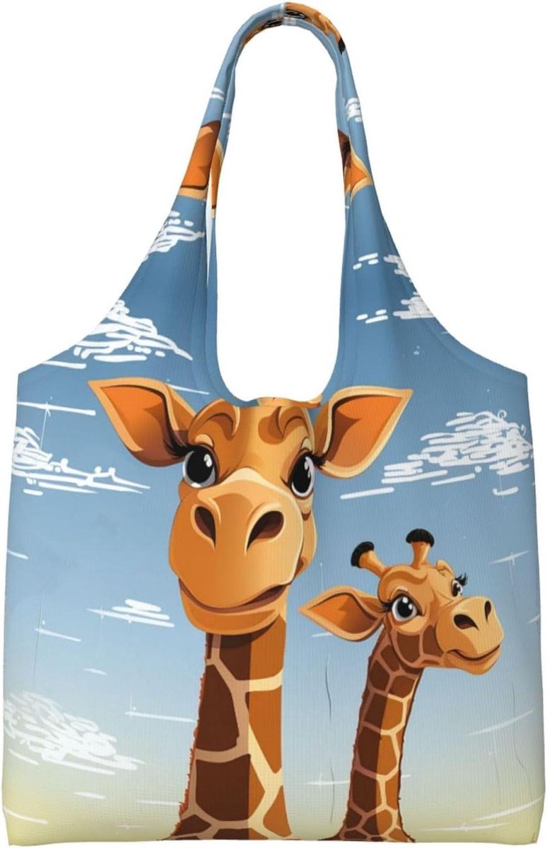 Canvas Shopper - Handtas - Dagelijks Gebruik - Stijlvol Patroon - 36 x 32 cm - Zwart