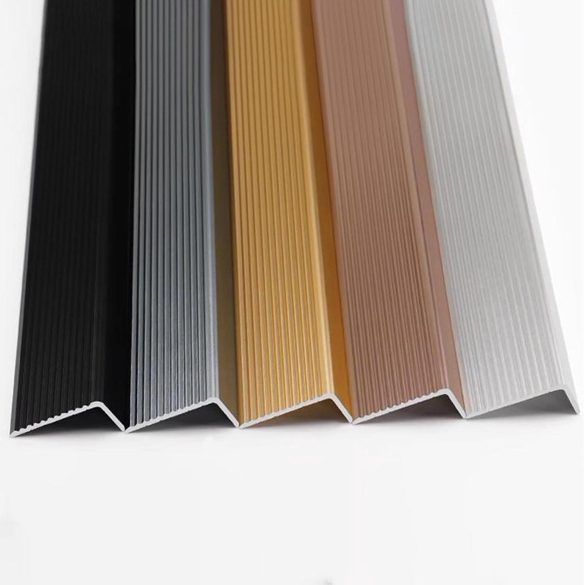Traptrede Profielen - Antislip Strips - Veilig Lopen - Zelfklevend Aluminium - 40 x 20 mm - Grijs