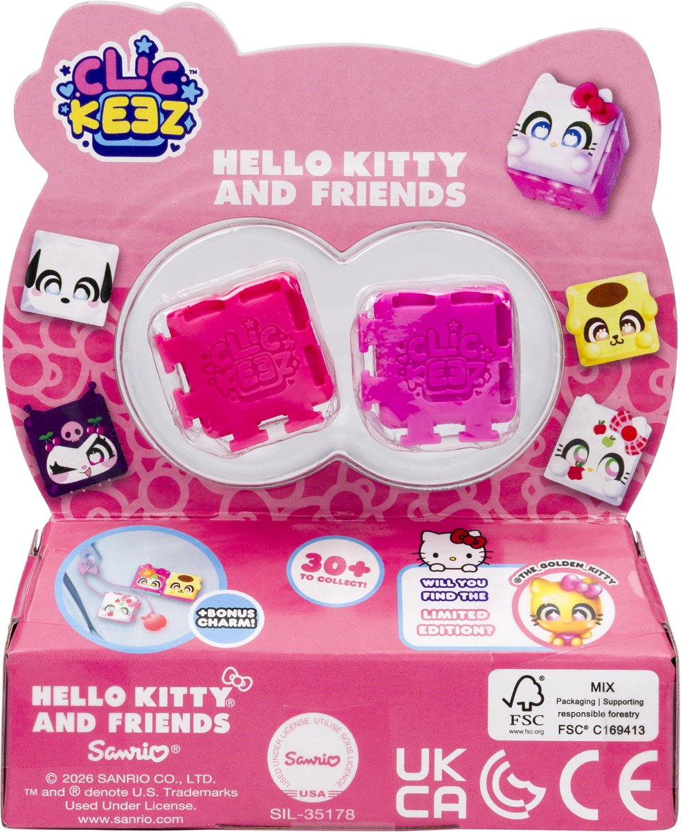 Clickeez Hello Kitty & Friends 3 Pack – Fidget – Verzamel ze allemaal! – Anti-Stress – Speelgoed – Toetsenbord Fidget – 30+ om te verzamelen! — cadeau in Spellen & Speelgoed - foto 7