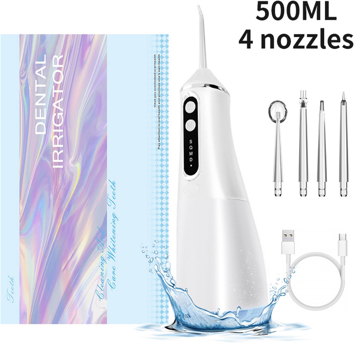 Waterflosser draagbare monddouche + tandenreinigingsset professionele waterflosser monddouche reiniging floss hydrojet waterfloss waterfloss reizen hogedrukreiniger hygiëne