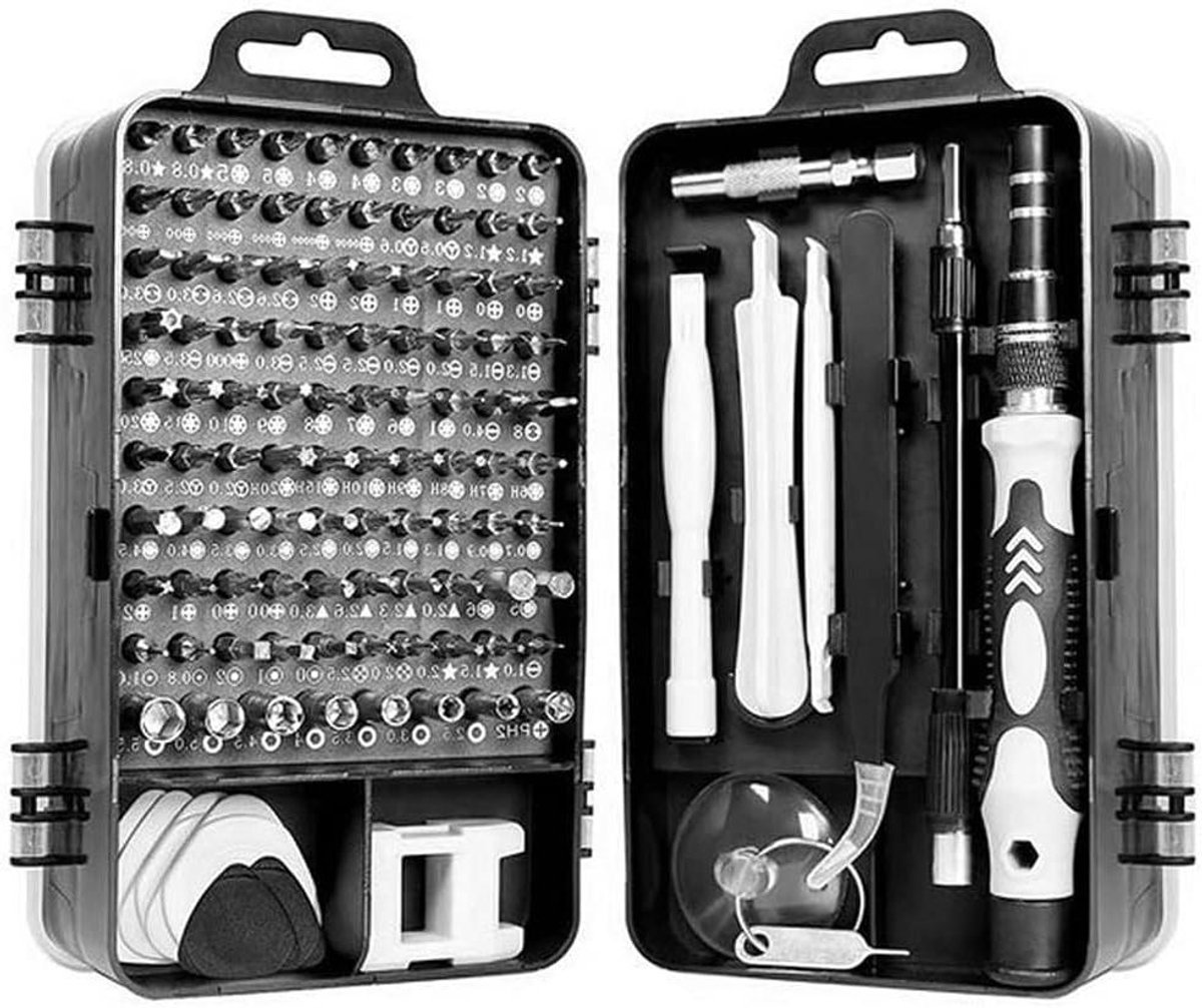 Precisie Bitset - Schroevendraaier Bits - Elektronica Repareren - 115 Delige Set - Opbergkoffer - Zwart