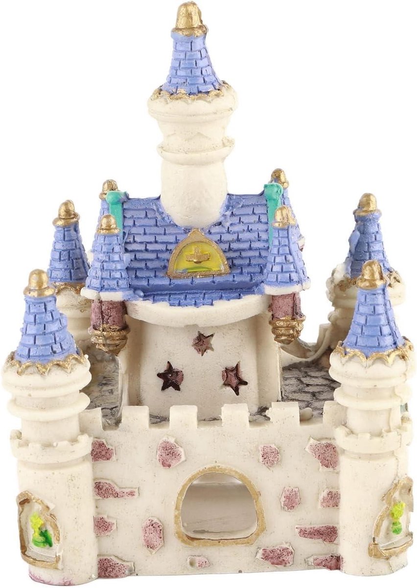 Aquarium Kasteel Decoratie - Vis Schuilplaats Ornament - Aquarium Verfraaien - Levensechte Uitstraling - Niet gespecificeerd - Bruin