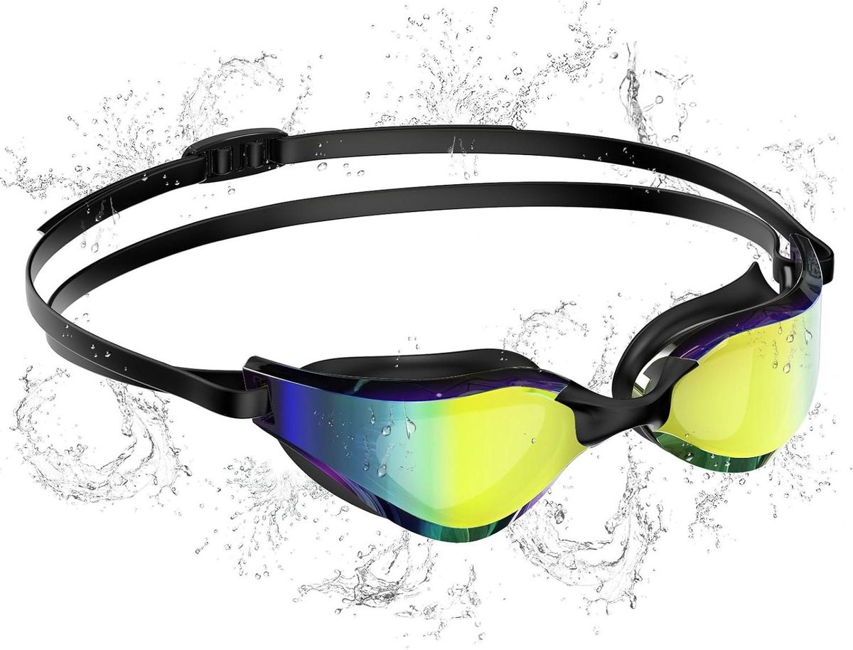 Zwembril Volwassenen - Duikbril Zwemmen - Watersporten - Gepolariseerde Glazen - One Size - Zwart