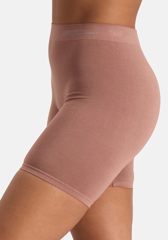 Bamboo Basics Biker Short Dames Naadloos Suze - Tan Korte Legging Dames - Maat XL - Bamboe Bikershort Dames - Lange Onderbroek Dames — afbeelding 4