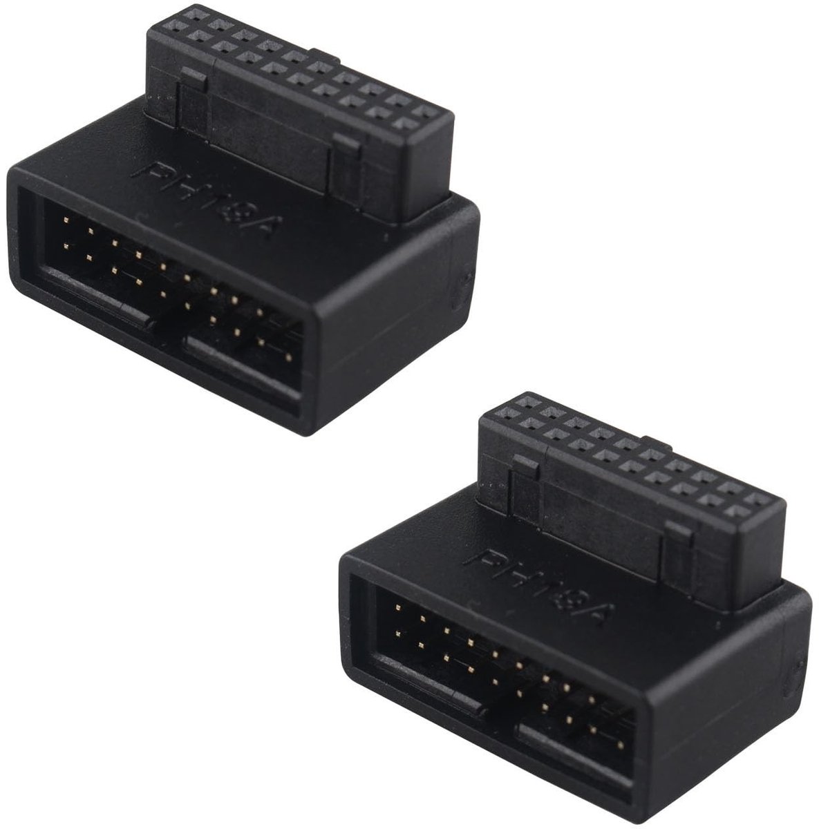 Allecto - USB 3.0 Adapter - 90 Graden L-Vormige Moederbord Extensie - Verhoogde connectiviteit - Desktop gebruik - Ideaal voor gaming - Versterkt s...