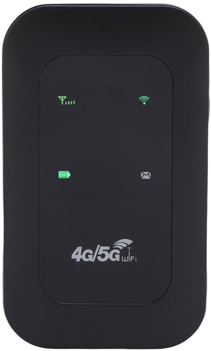 Allecto - Draagbare WiFi Hotspot Router - 4G 5G Snelheid tot 300Mbps - 10 Apparaten Aansluiten - 3200mAh Batterij - Ideaal voor Thuis en Reis - Com...