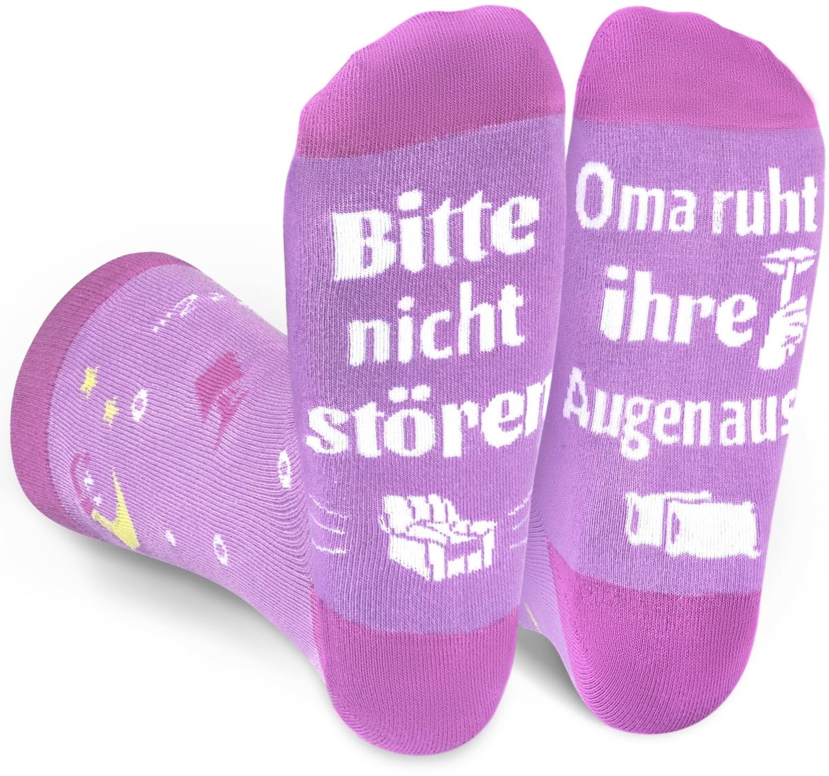 DPKOW Grappige Sokken voor Oma - 100% Katoen, Maat 37-45, Perfect Cadeau voor Verjaardag en Kerst