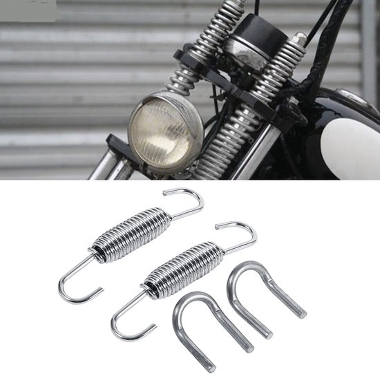 Dailygoody - TKSE RVS Uitlaatveer met Swivel Haak voor Motoren - Duurzaam en Praktisch — afbeelding 4