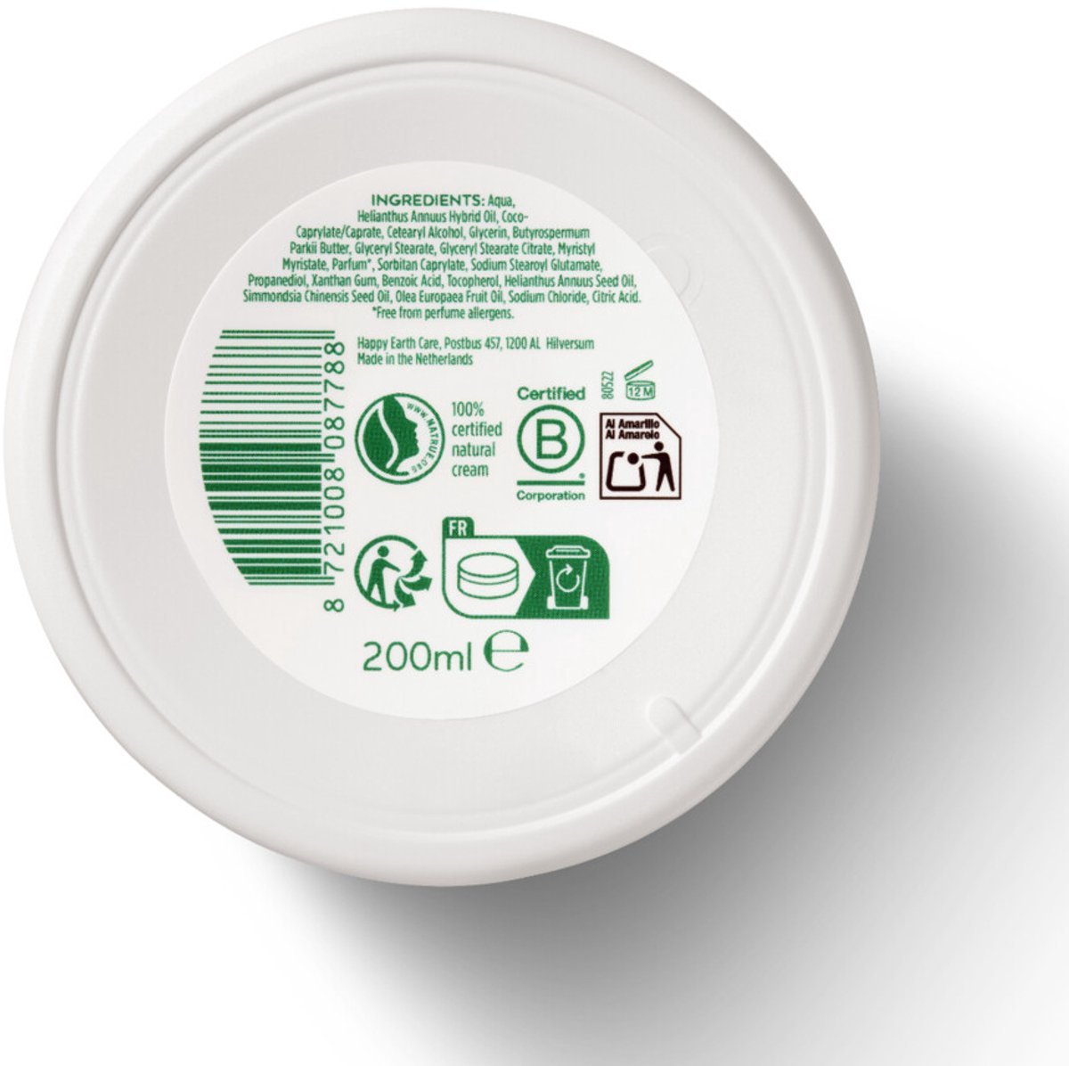 Happy Earth 100% Natuurlijke Mama Care Buik- en Lichaamscrème - 200 ml