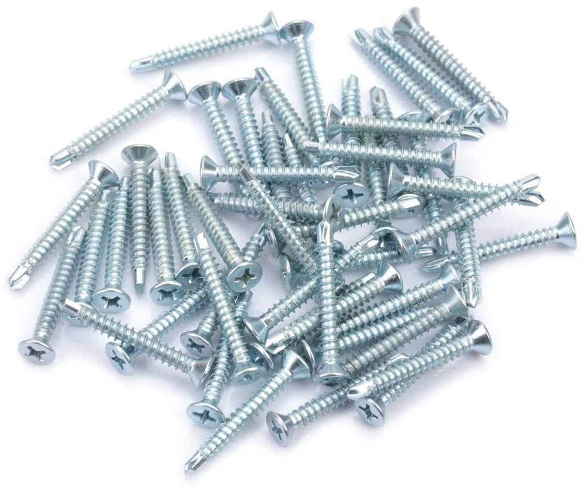 Allecto - 50 Stuks M4.2x38mm Platkop Zelftappende Schroeven - Zelfborende Schroeven Assortiment - Corrosiebestendig - Hoogwaardige Kwaliteit - ...