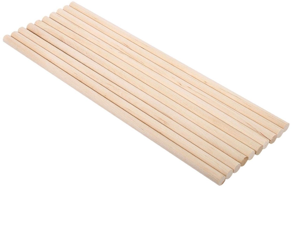 Allecto - Deuvelstaven - Houten Stokken - Ideaal voor DIY Projecten - 10 Stks 30CM - Natuurlijke Hout - Geschikt voor Kunst en Ambacht - 5 Maten