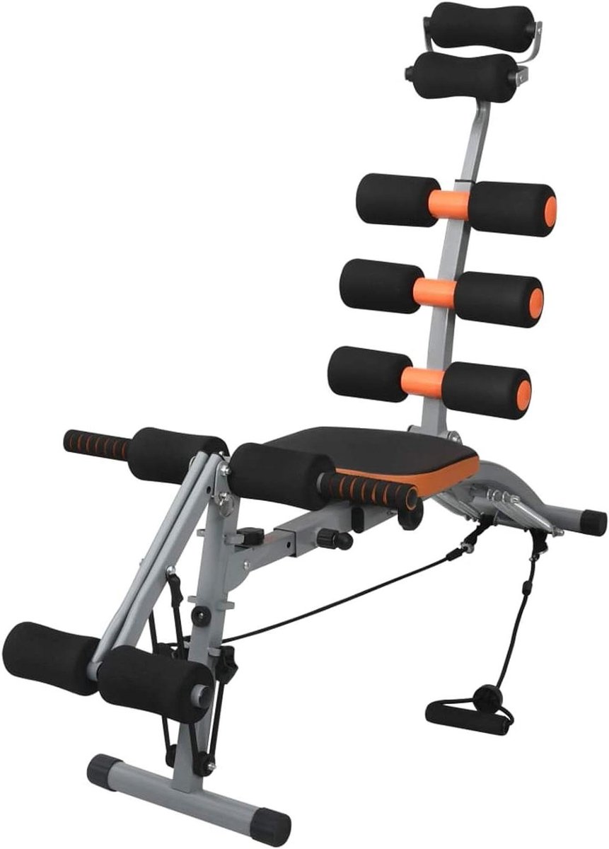 Trainingsbank - Fitnessbank Verstelbaar - Full Body Workout - Met Elastische Touwen - 103 x 55 x 94 cm