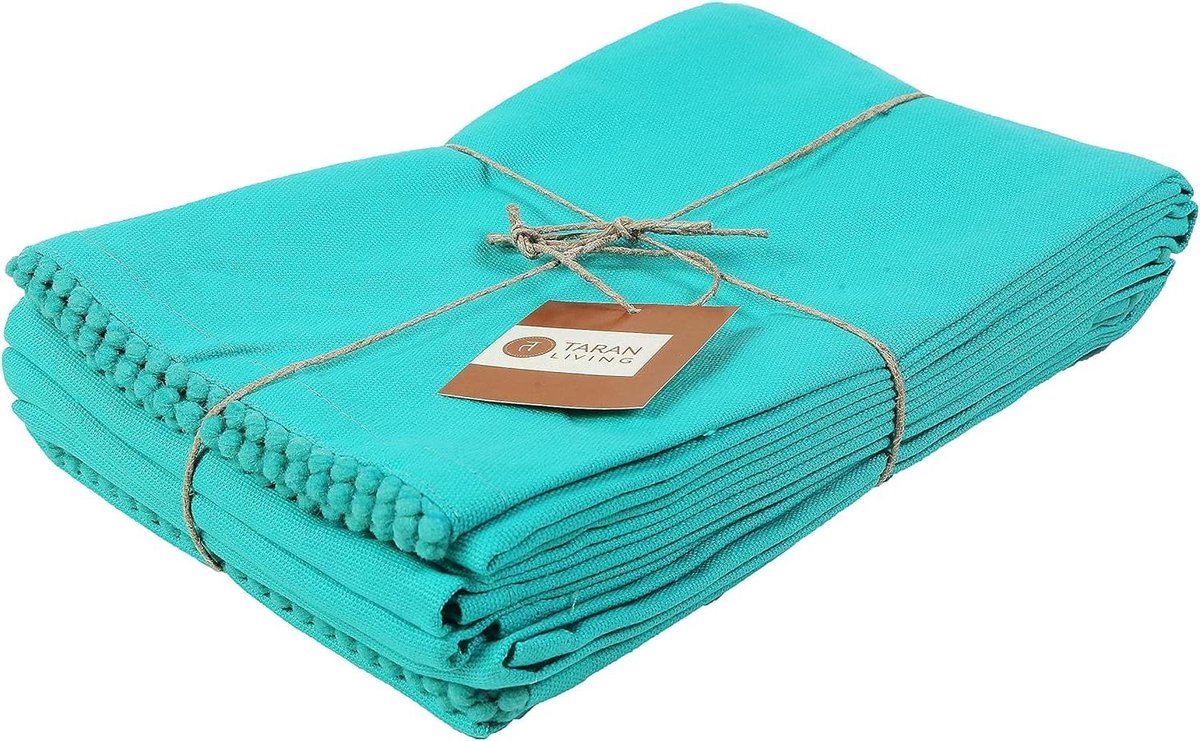 Katoenen Theedoeken - Keukendoeken Vaatdoeken - Keukenwerk Schoonmaken - Ultra Absorberend Sneldrogend - 45 x 71 cm - Turkoois