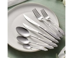 Karaca Mantilla Bestekset 84-delig - 12 Personen - 18/10 RVS - Zilver - Luxe Bestek
