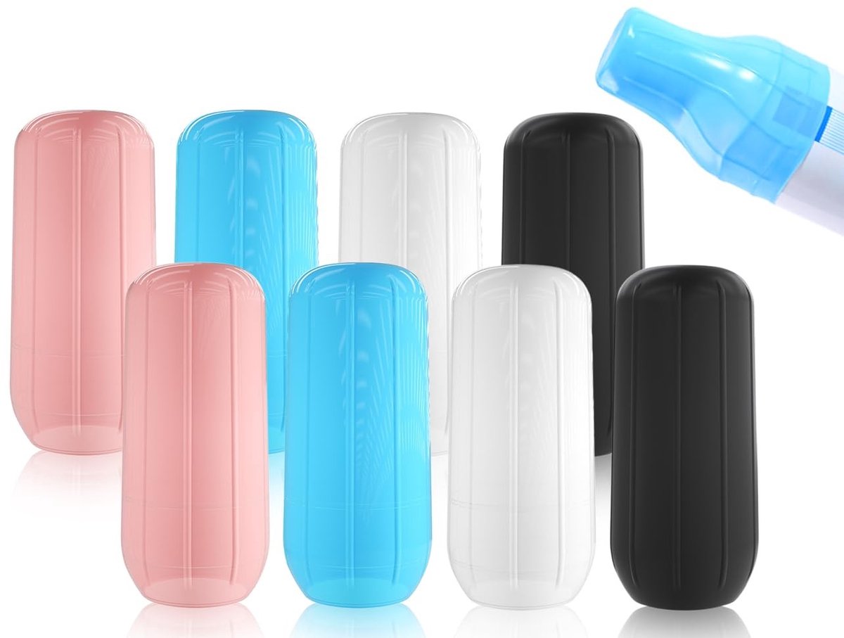 Allecto - Reusable Silicone Travel Bottle Covers - Leak-proof Bescherming - 8 Stuks - Multi-kleur - Toilettas Accessoire - Geschikt voor Reizen - S...
