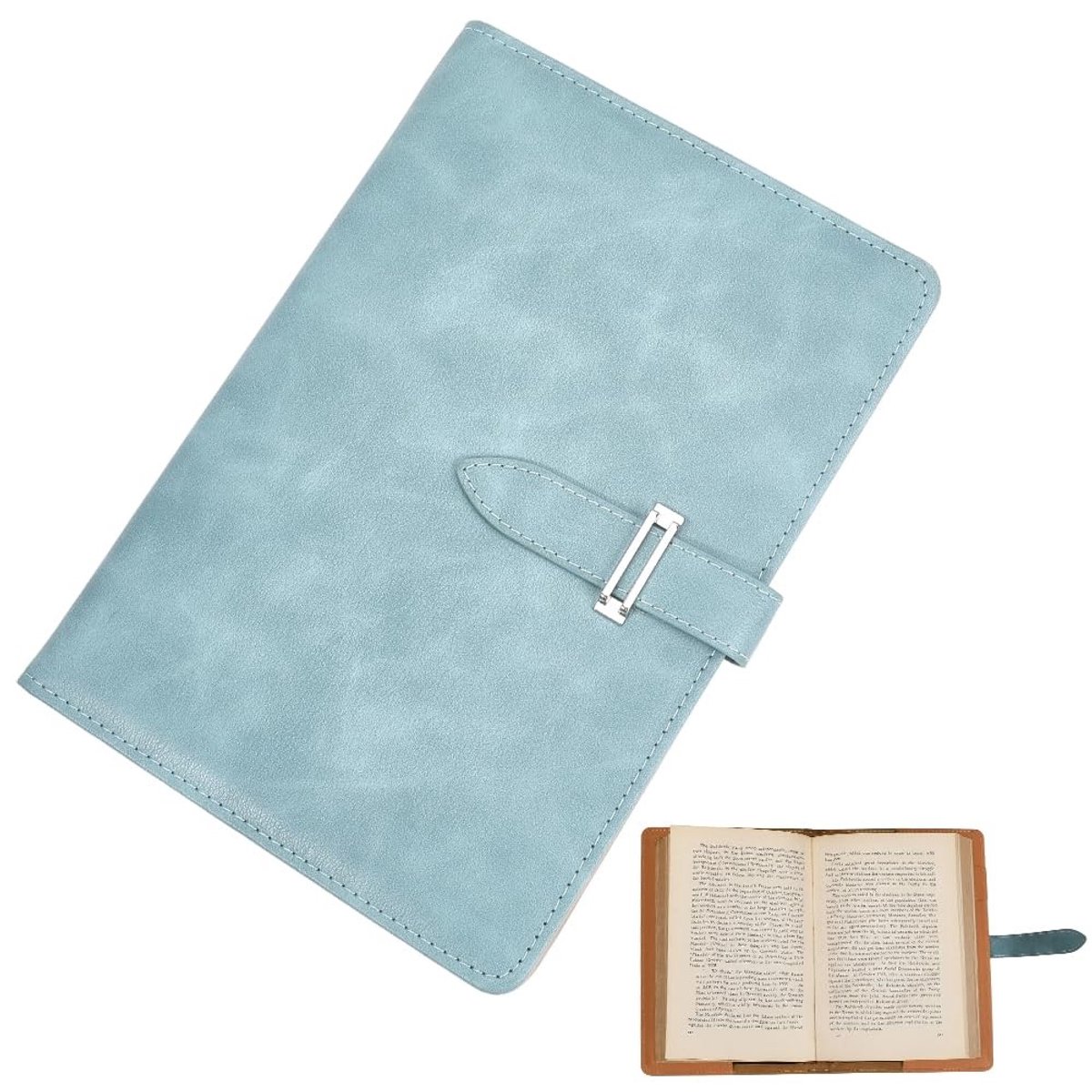Allecto - Lederen Notitieboek - Waterdichte Cover - Handgemaakt - A5 Formaat - Journal Bescherming - Schrijfaccessoire - Cyan