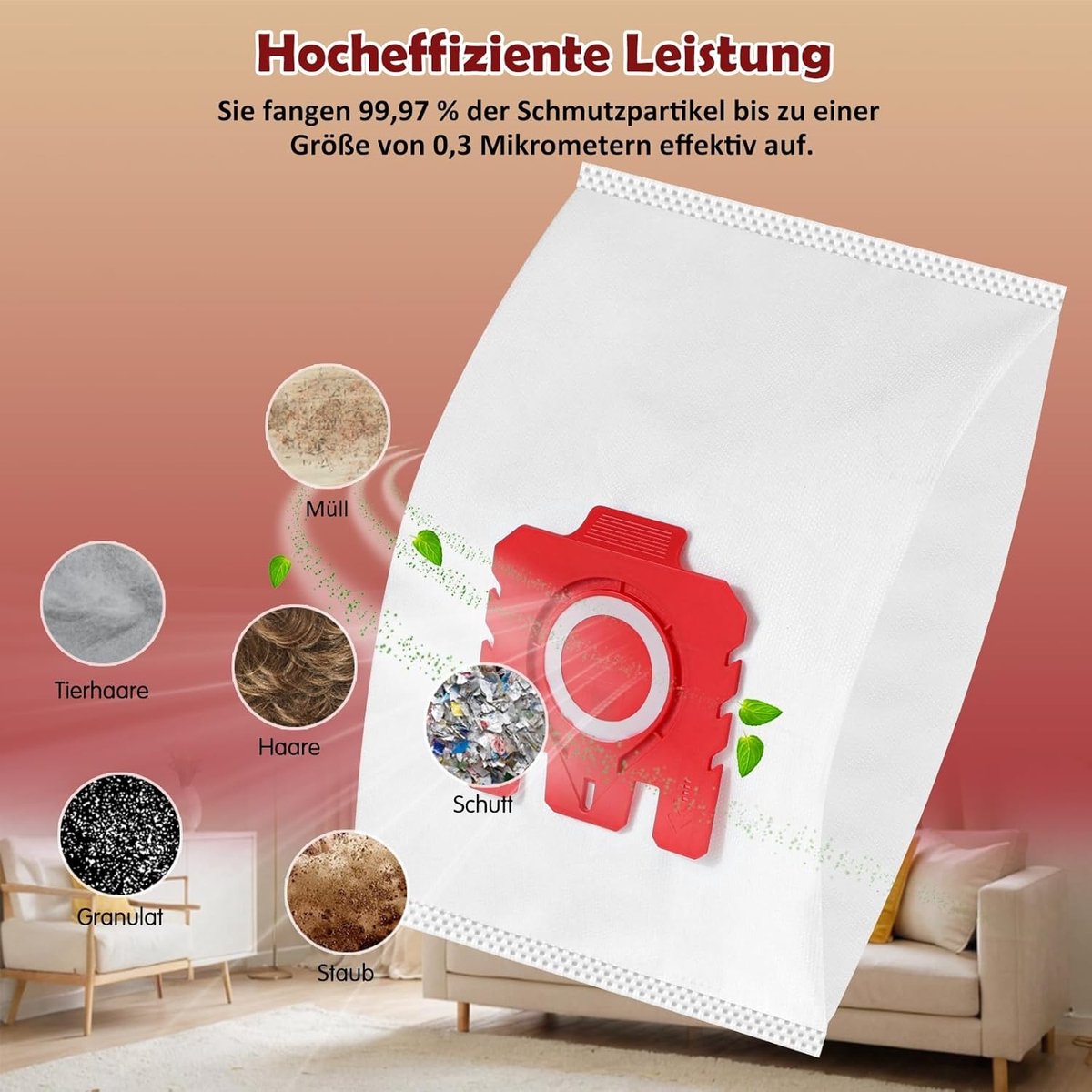 12-Pack Stofzuigerzakken Compatibel met Miele GN Serie S Serie S8/C1/C2/C3
