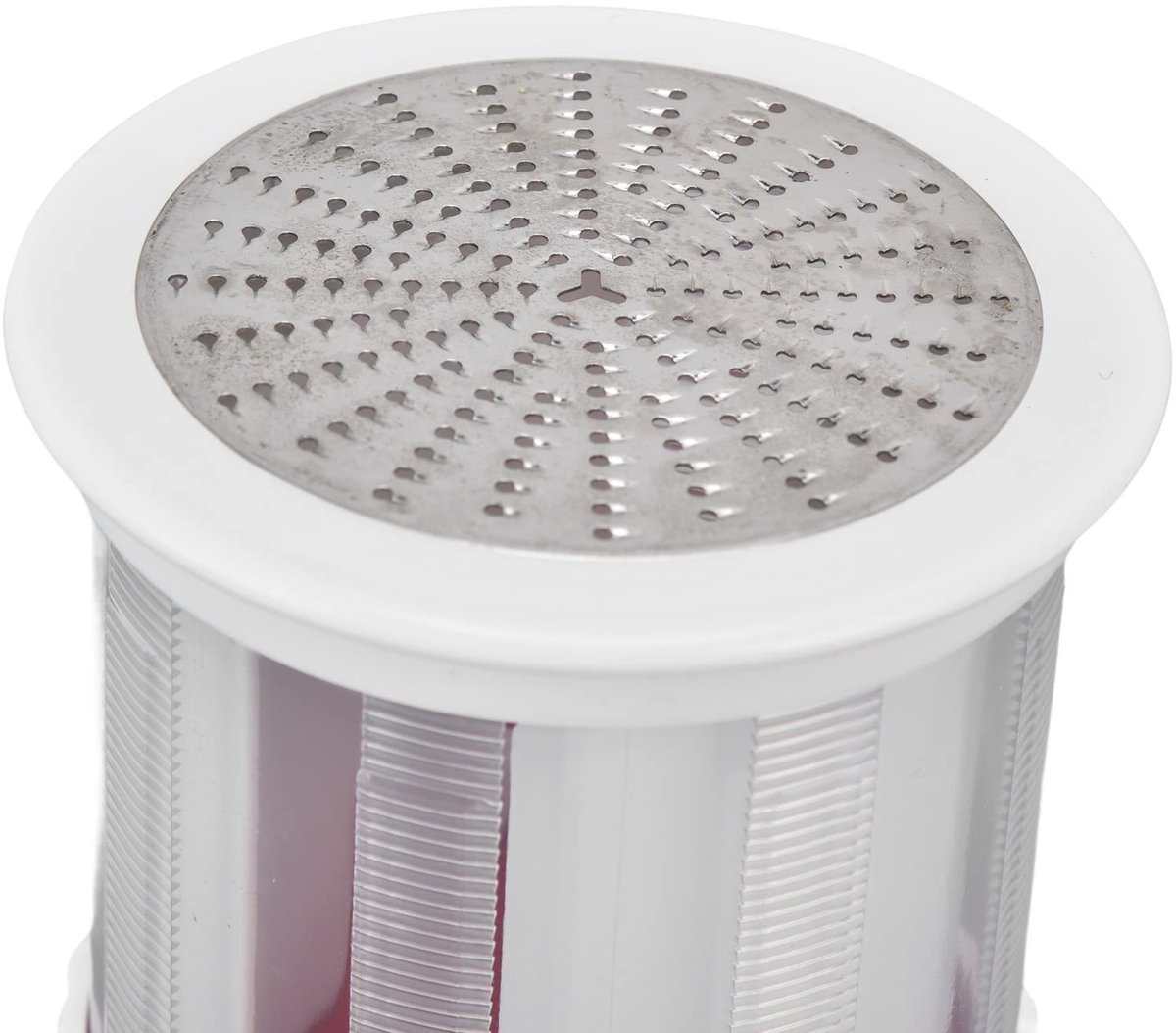 Dailygoody - Boterrasp - Professionele kaasrasp - Multifunctioneel ontwerp - Rood en wit - Vaatwasserbestendig - Ideaal voor de keuken - 210 g