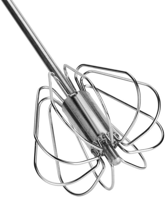 Dailygoody - Roestvrijstalen eiklopermixer - Handmixer - Vaatwasserbestendig - Zilver - Melkopschuimer - Perfect voor koken - Geschikt voor eieren en .. van Merkloos — afbeelding 3