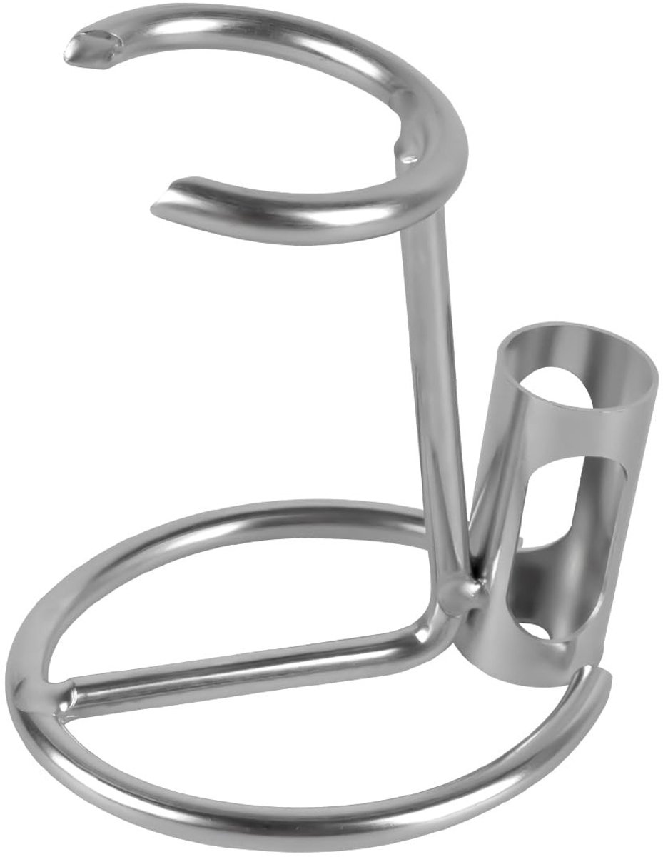 Allecto - Scheermeshouder - Roestvrijstalen Scheerrek - Badkameraccessoires - Zilver - Herenverzorging - Compatibel met verschillende scheermessen ...