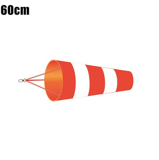 Windzak - Windmeter - Windrichting meten - Hoge zichtbaarheid - 80 cm - Rood wit — afbeelding 4