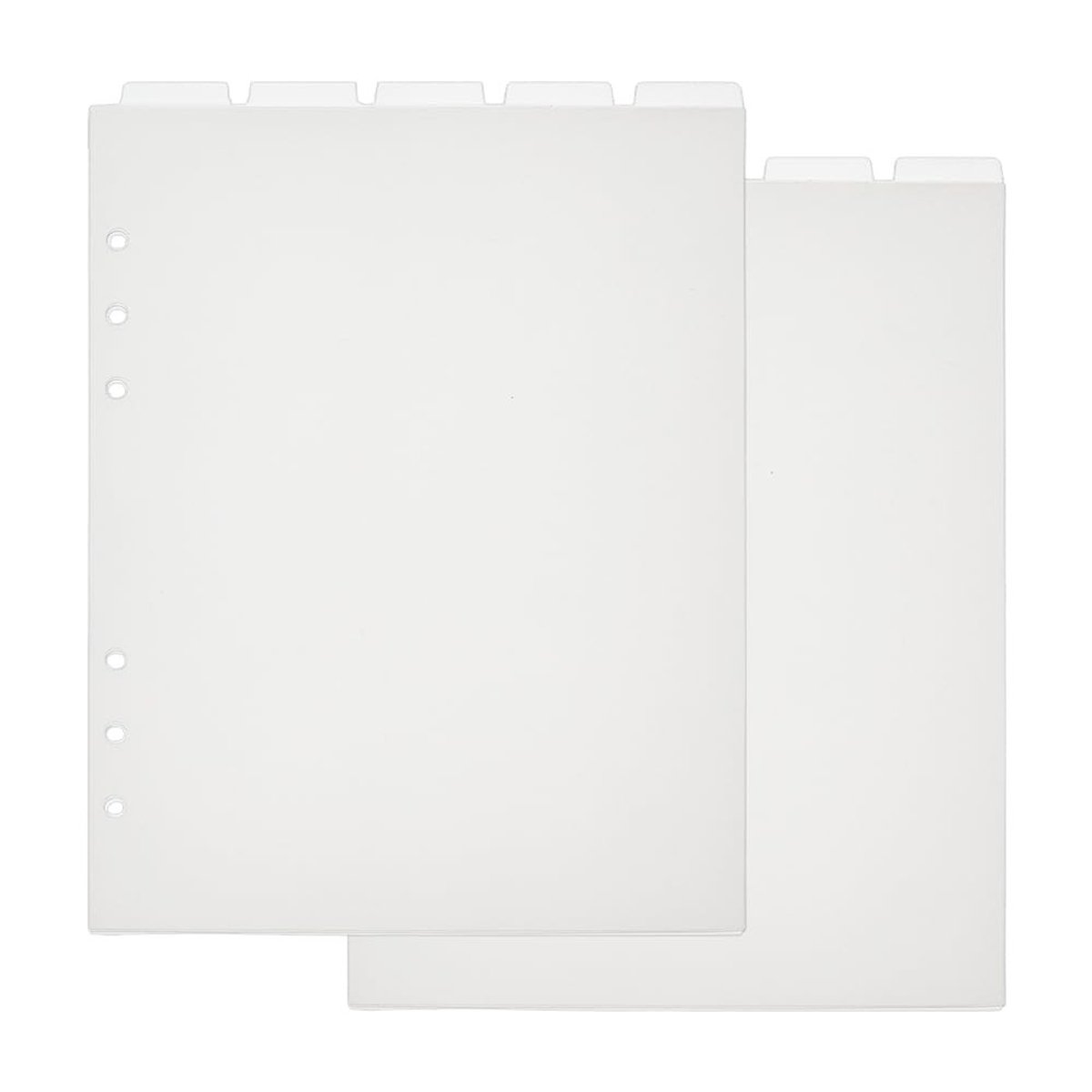 Allecto - A5 Tabbladen - 6 Gaten Scheidingsbladen - Helder Kunststof - Blanco Indexpagina's - Geschikt voor Notitieboek - 10 Vellen