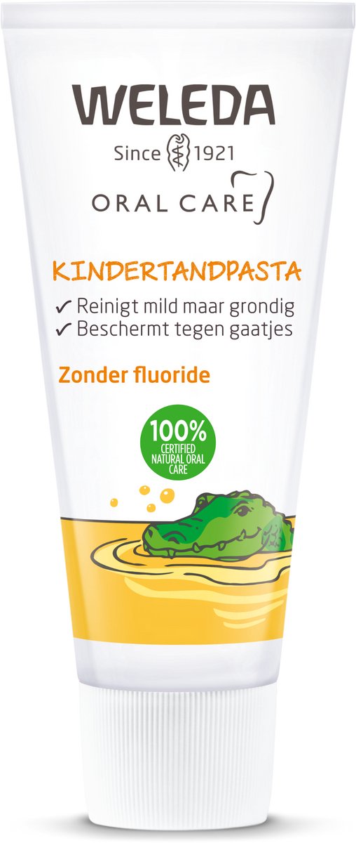 Bol.com Weleda Kindertandpasta - Te Gebruiken Vanaf 0 Jaar - Reinigt Het Melkgebit Mild - Verwijdert Tandplak - Natuurlijke Besc... aanbieding