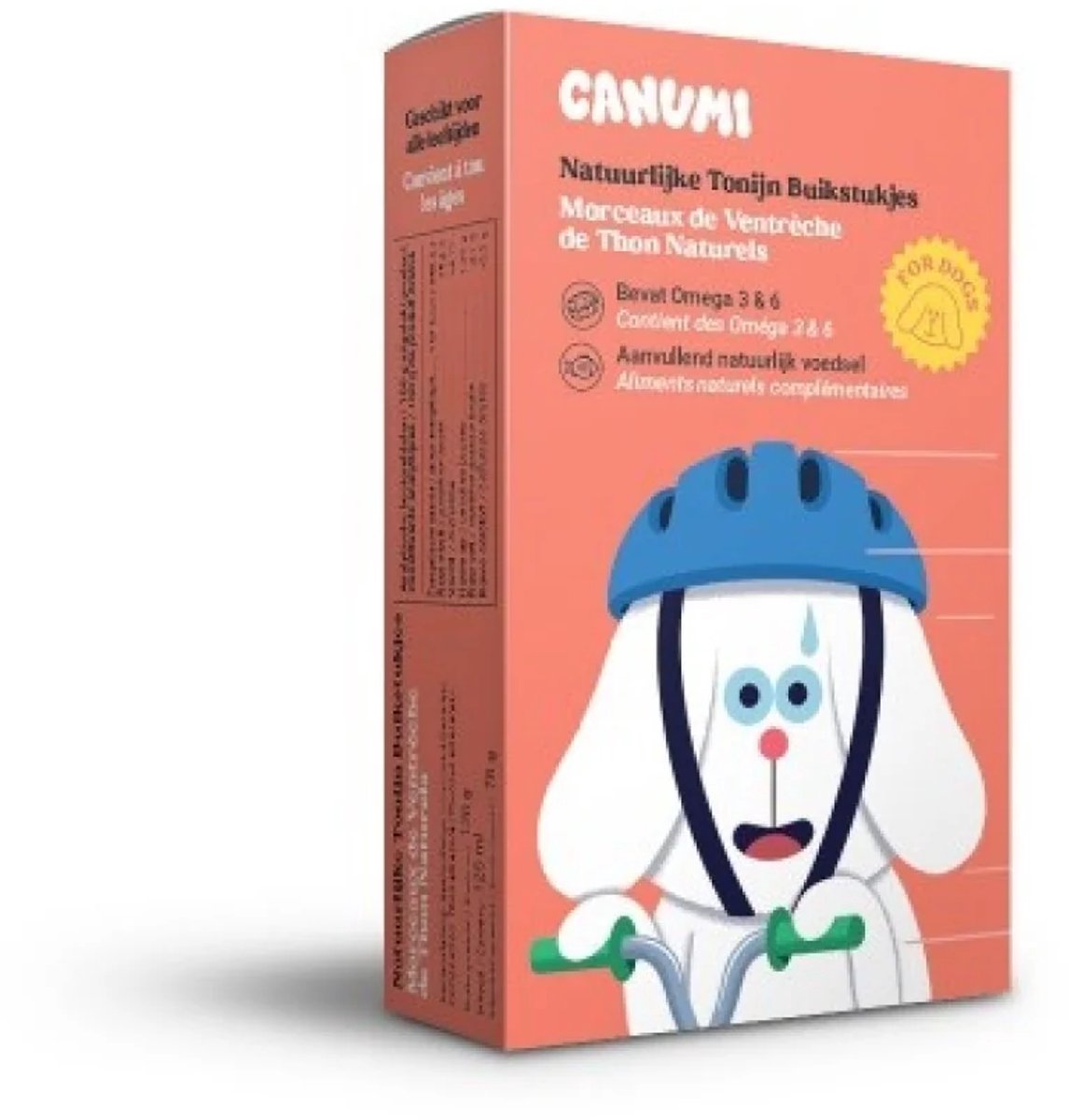 Canumi Canumi Tonijn buikstukjes voor honden - natuurlijke vis voor honden - rijk aan aminozuren en onverzadigde vetzuren - in blik - 120g