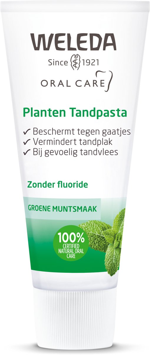 Bol.com Weleda Planten Tandpasta - Reinigt Gebit Mild Maar Grondig - Verwijdert Tandplak - Natuurlijke Bescherming Voor Sterke T... aanbieding