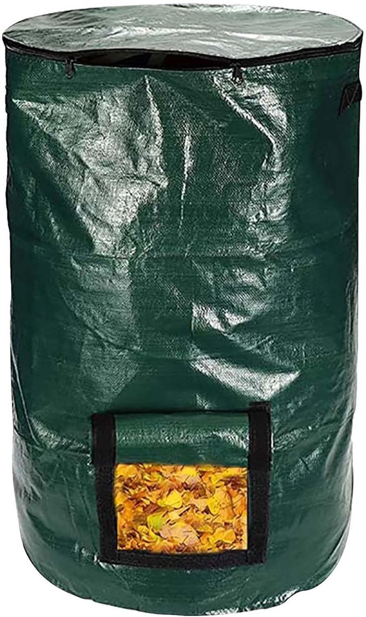Moderne Mini Composteerder voor Balkon en Tuin - Snelle Compostering met Deksel en Demonstratievenster (128 Liter)