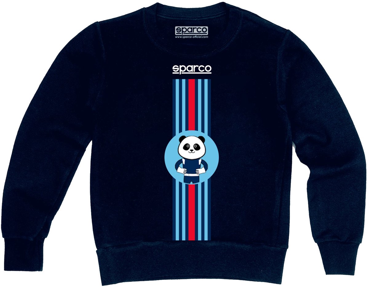 Sparco Stripes Design Kinder Sweater - Marineblauw - Maat 5-6 jaar