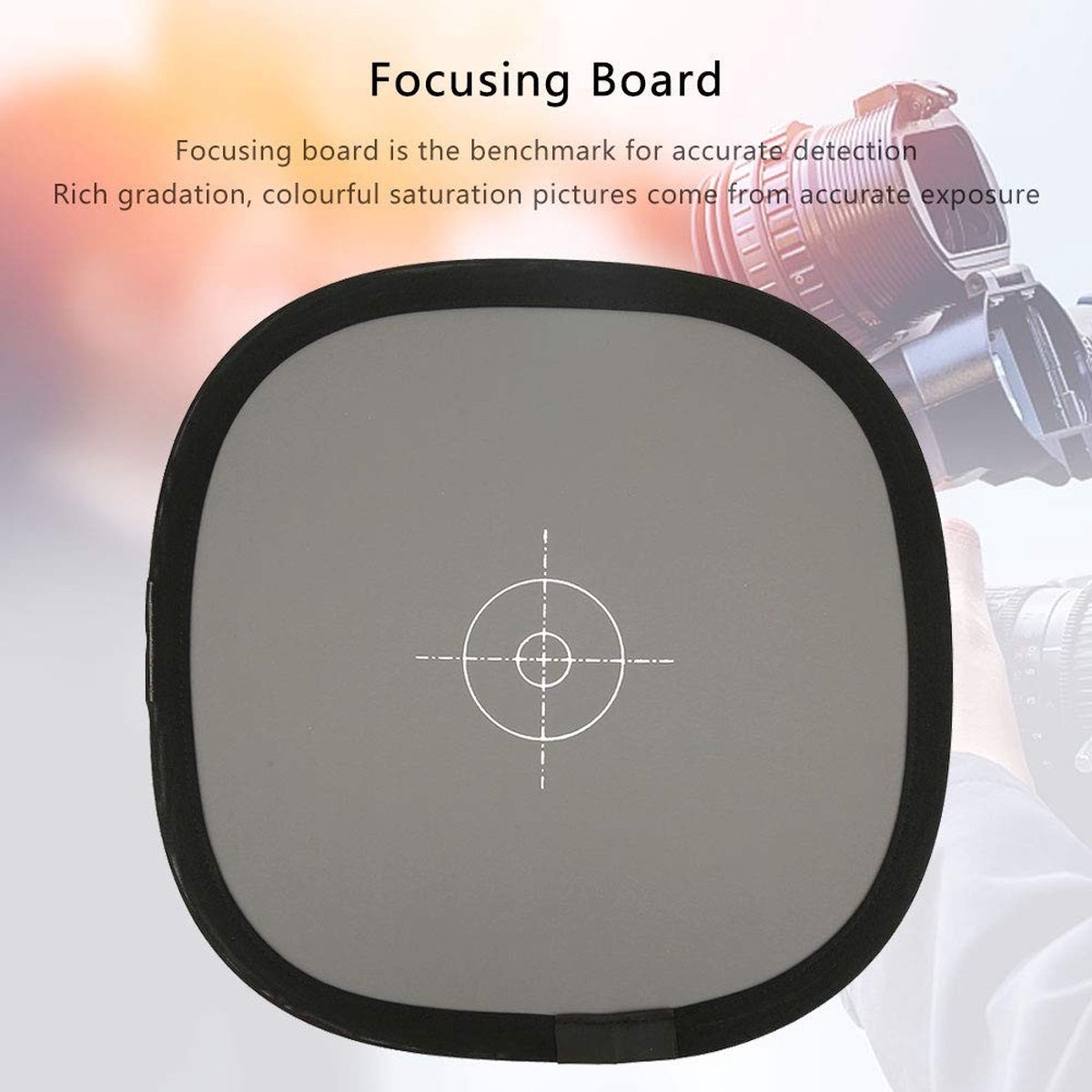 Dailygoody - Witbalans Dubbelzijdige Schijf - Grijze Kaart - Inklapbare Referentiereflector - 18% Grijs - Focusbord - Voor Camera - Compact