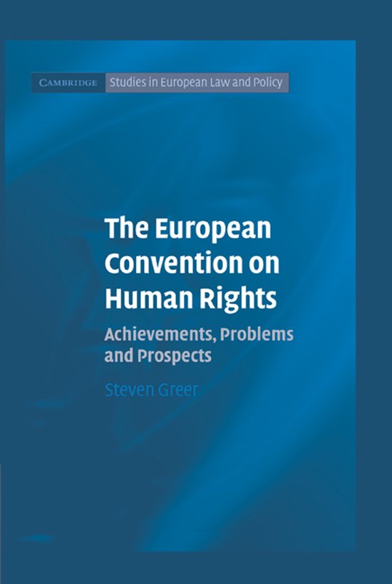 European Convention On Human Rights - cover