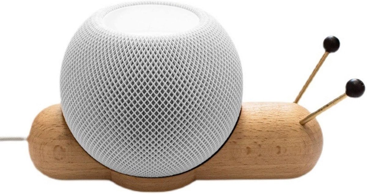 Stijlvolle Houten Stand voor Homepod Mini - Stabiliteit, Antislip en Desktophouder voor Slimme Speakers