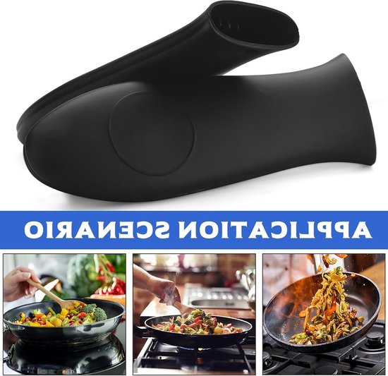 Set van 4 Hittebestendige Silicone Handgrepen voor Pannen, Bescherming voor Gietijzeren Koekenpannen en Kookgerei, Ideaal voor Veilig Koken en Grillen — afbeelding 4
