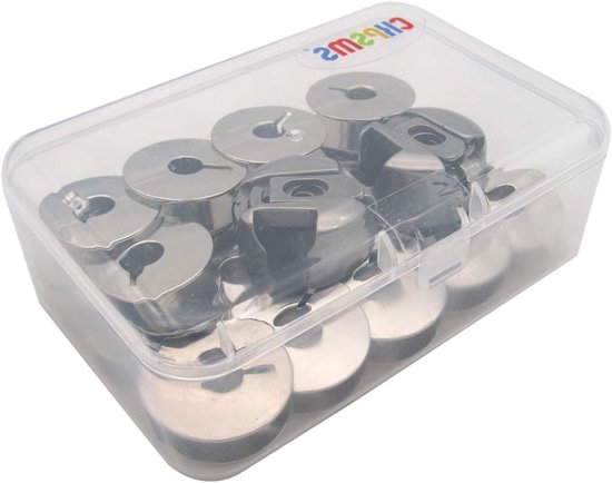 2 Stuks Blikdoos 9076 14mm + 20 Spoelen Geschikt voor PFAFF 130 230 800 1211 1222# 9033S en BC-PF9076(14)-NBL — afbeelding 5
