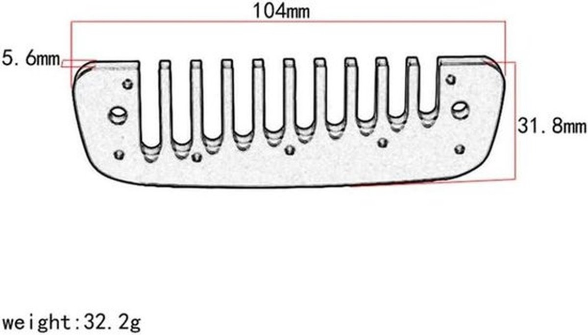 Mondharmonica Kam met 10 Gaten - Aluminiumlegering - Crossover en Deluxe - Grijs.