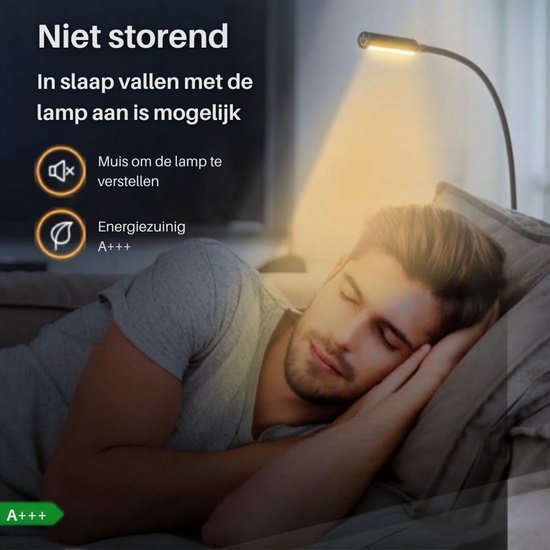 MRKK® Bedlampjes Hoofdbord - Leeslampjes met Meerdere Standen - Bedlamp Slaapkamer Volwassenen - Zwart van Merkloos — afbeelding 2